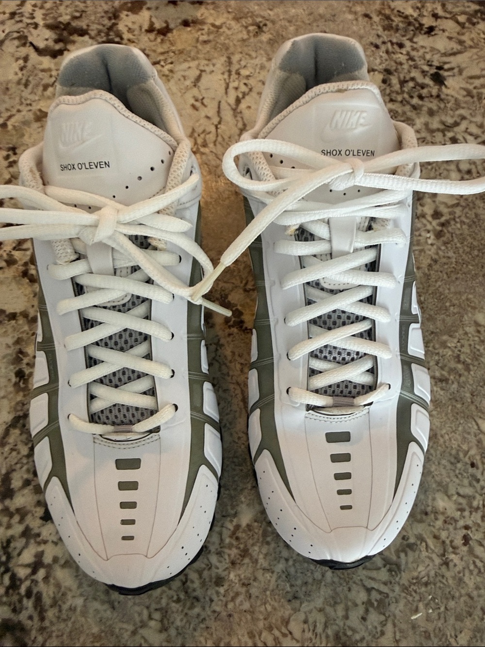 Nike Shox O'Leven White with Gray Accents Athletic Shoes